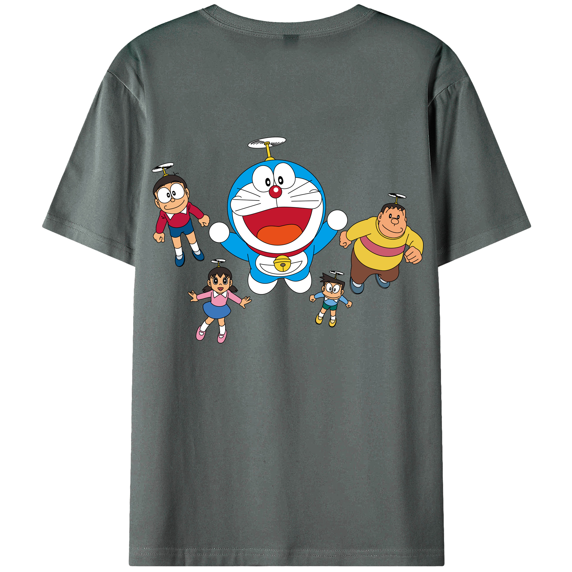 （画像用） ドラえもん 骨川 スネ夫 Doraemon Honekawa Suneo 綿100％ メンズ半袖Tシャツ（バックプリント） 通気性